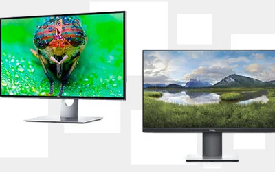 Two business monitors on stands